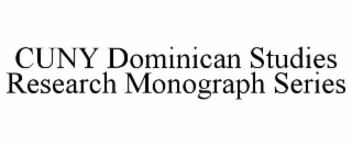 cuny dominican studies research monograph series