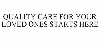 quality care for your loved ones starts here