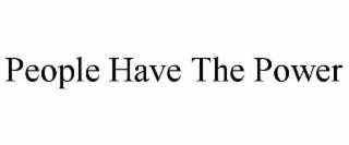 people have the power