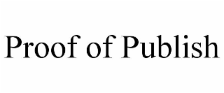 proof of publish