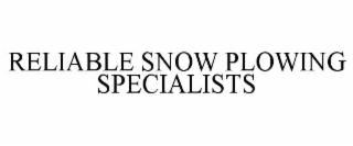 reliable snow plowing specialists