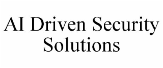 ai driven security solutions