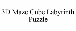 3d maze cube labyrinth puzzle