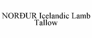 norÐur icelandic lamb tallow
