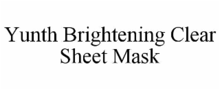 yunth brightening clear sheet mask