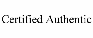 certified authentic