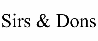 sirs & dons
