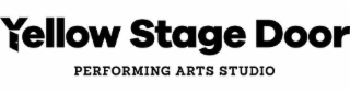 yellow stage door performing arts studio
