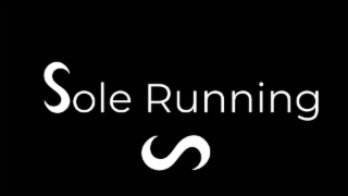 sole running sthe mark consists of the wording ‘sole running’ presented in a stylized font. below the wording is a curved, wave-shaped design resembling an abstract letter s with two tapered ends.