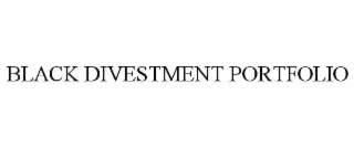 black divestment portfolio