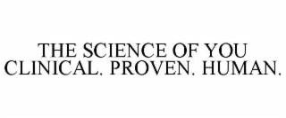 the science of you clinical. proven. human.