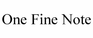 one fine note