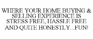 where your home buying & selling experience is stress free, hassle free and quite honestly...fun!
