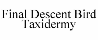 final descent bird taxidermy