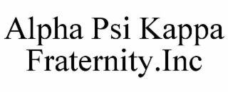 alpha psi kappa fraternity.inc