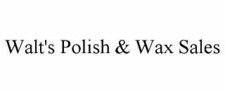 walt's polish & wax sales