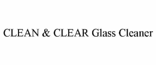 clean & clear glass cleaner