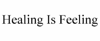 healing is feeling
