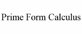 prime form calculus
