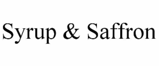syrup & saffron