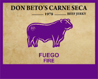 don beto's carne seca rp 1978 fuego fire beef jerky