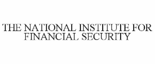 the national institute for financial security