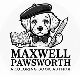 maxwell pawsworth a coloring book author