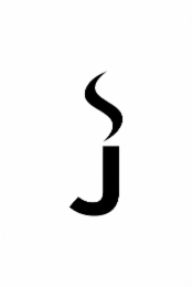 j with a steam in an s shape above it
