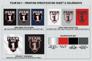 fear no 1-printing specification sheet & colorways fear no 1 high-opacity plastisol with white underbase, ideal for dark cotton/blends.  fear no 1 dark fabric application: no specialty techniques sublimation (light poly only),  & embroidery (patch or dire