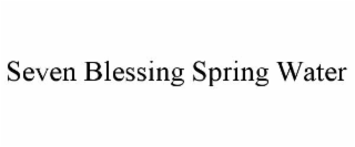 seven blessing spring water