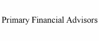 primary financial advisors