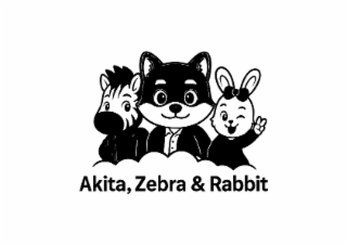 akita, zebra & rabbit
