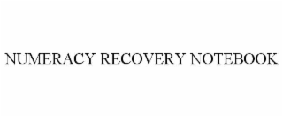 numeracy recovery notebook