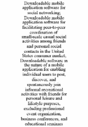 downloadable mobile application software for social networking; downloadable mobile application software for facilitating peer-to-peer coordination of small-scale casual social activities among friends and personal social contacts in the united states con