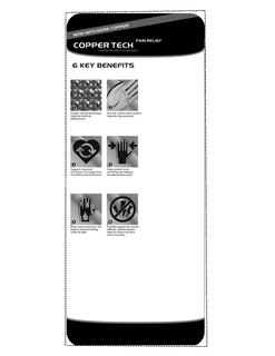 now with more copper! pain relief copper tech copper infused technology 6 key benefits 1 copper infused technology improves health & performance. 2 non-slip woven silicon pattern improves slip resistance. 3 supports improved circulation and oxygenation of