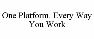one platform. every way you work