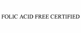 folic acid free certified