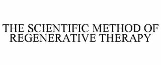 the scientific method of regenerative therapy