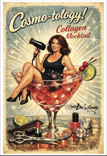 cosmo-tology! collagen mocktail backstage salon