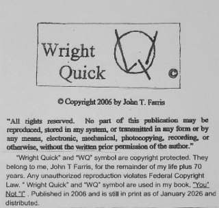 "all rights reserved. no part of this publication may be reproduced, stored in any system, or transmitted in any form or by any means, electronic, mechanical, photocopying, recording, or otherwise, without the written prior permission of the author." "wri