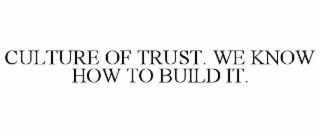 culture of trust. we know how to build it.