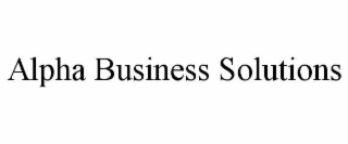 alpha business solutions
