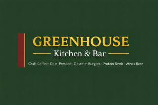 greenhouse kitchen & barcraft coffeecold-pressedgourmet burgersprotein bowlswine & beer