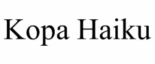 kopa haiku