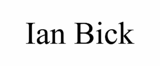ian bick