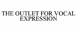 the outlet for vocal expression
