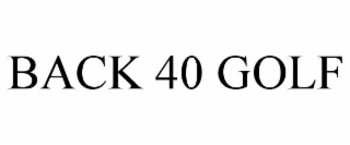 back 40 golf
