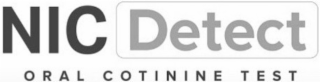 nic detect oral cotinine test