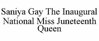 saniya gay the inaugural national miss juneteenth queen
