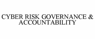 cyber risk governance & accountability
